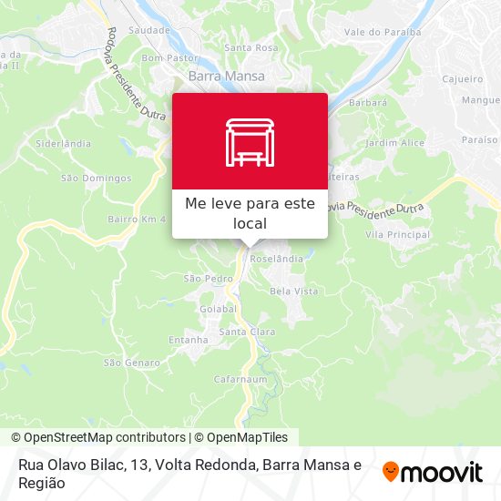 Rua Olavo Bilac, 13 mapa