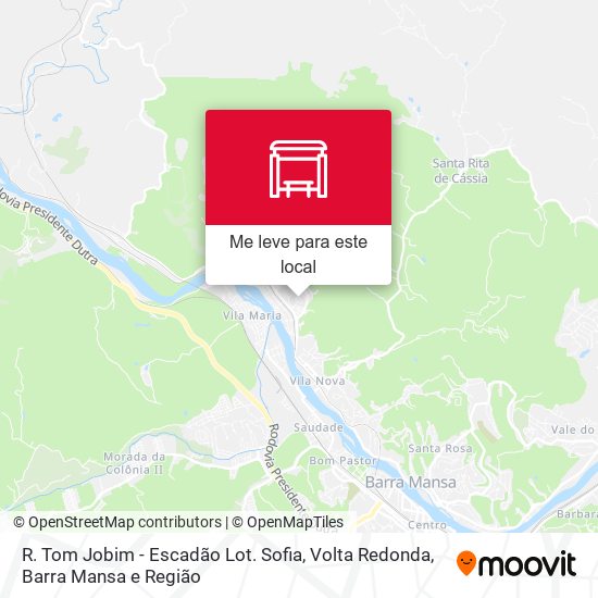 R. Tom Jobim - Escadão Lot. Sofia mapa