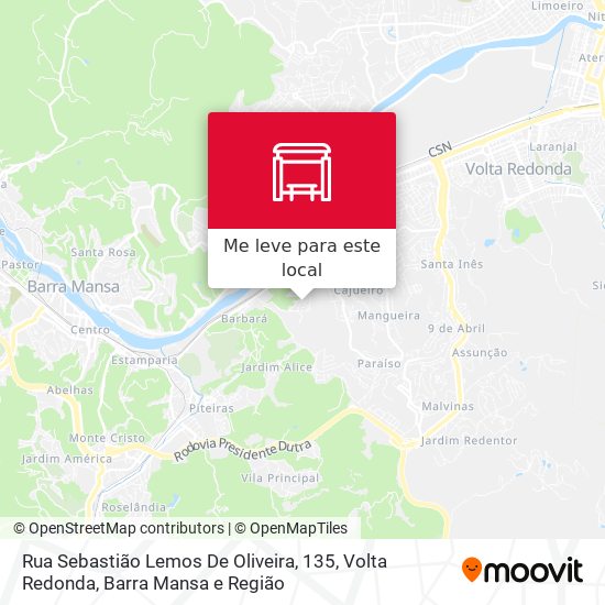 Rua Sebastião Lemos De Oliveira, 135 mapa