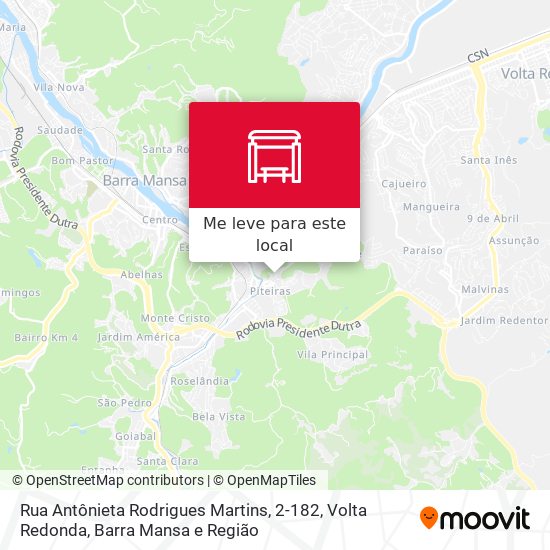 Rua Antônieta Rodrigues Martins, 2-182 mapa