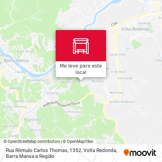 Rua Rômulo Carlos Thomas, 1352 mapa