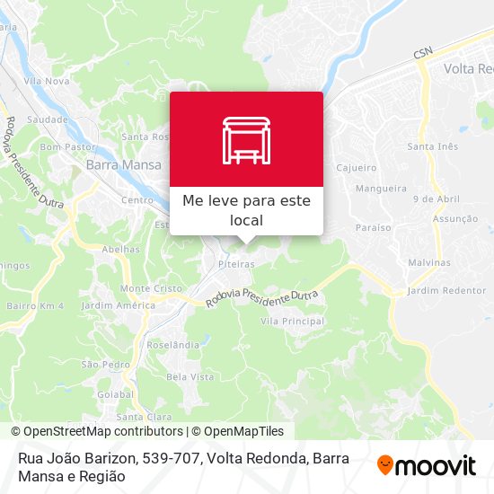Rua João Barizon, 539-707 mapa