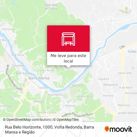 Rua Belo Horizonte, 1000 mapa