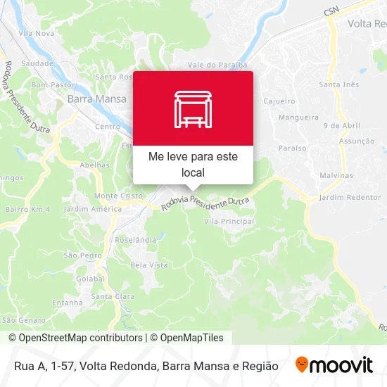 Rua A, 1-57 mapa