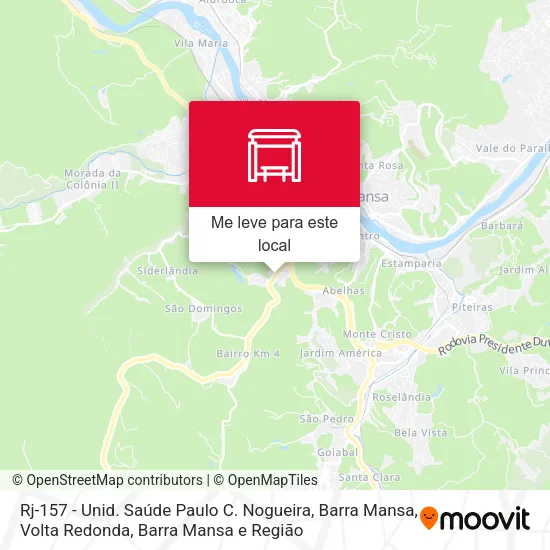Rj-157 - Unid. Saúde Paulo C. Nogueira, Barra Mansa mapa