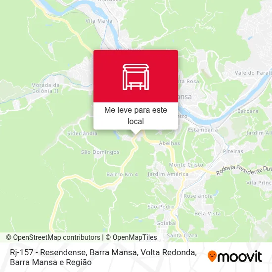 Rj-157 - Resendense, Barra Mansa mapa