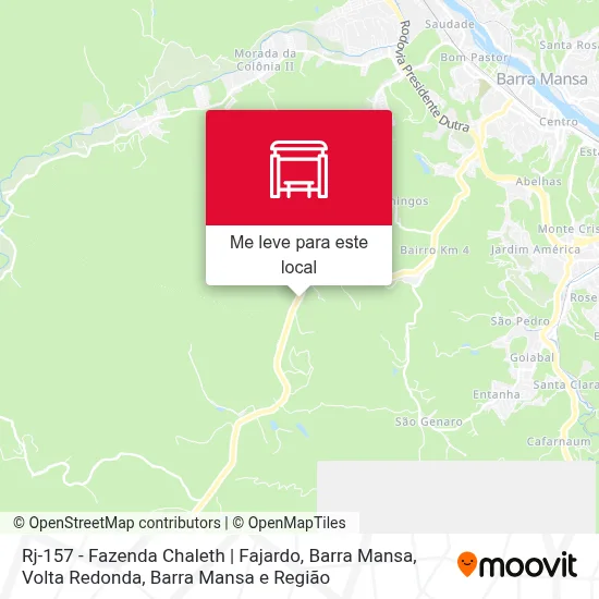 Rj-157 - Fazenda Chaleth | Fajardo, Barra Mansa mapa