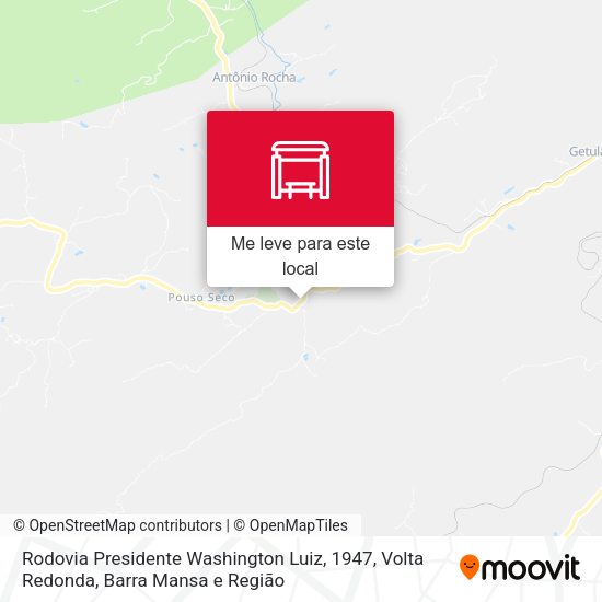 Rodovia Presidente Washington Luiz, 1947 mapa