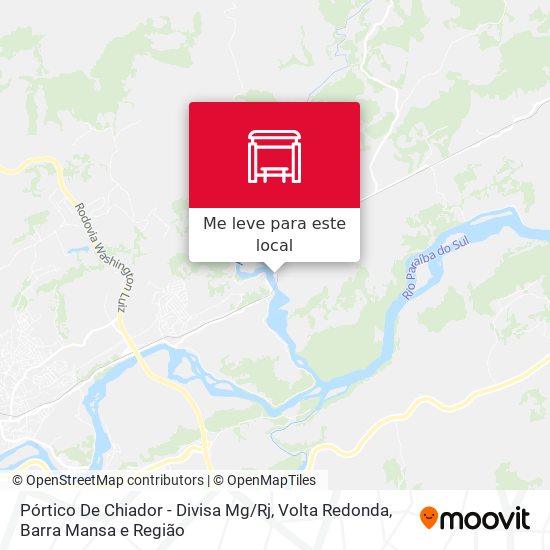 Pórtico De Chiador - Divisa Mg / Rj mapa