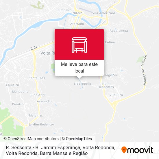 R. Sessenta - B. Jardim Esperança, Volta Redonda mapa