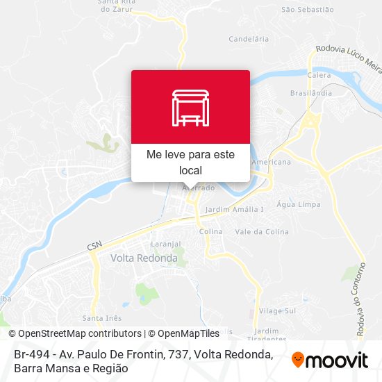 Br-494 - Av. Paulo De Frontin, 737 mapa