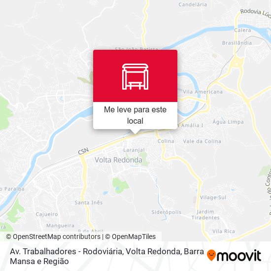 Av. Trabalhadores - Rodoviária mapa