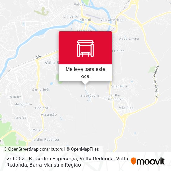 Vrd-002 - B. Jardim Esperança, Volta Redonda mapa