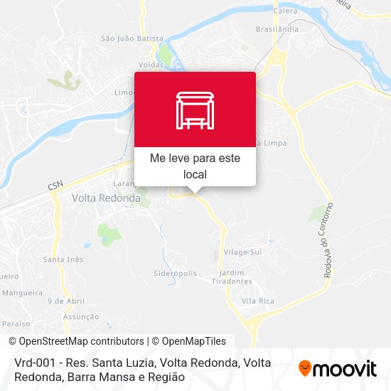 Vrd-001 - Res. Santa Luzia, Volta Redonda mapa