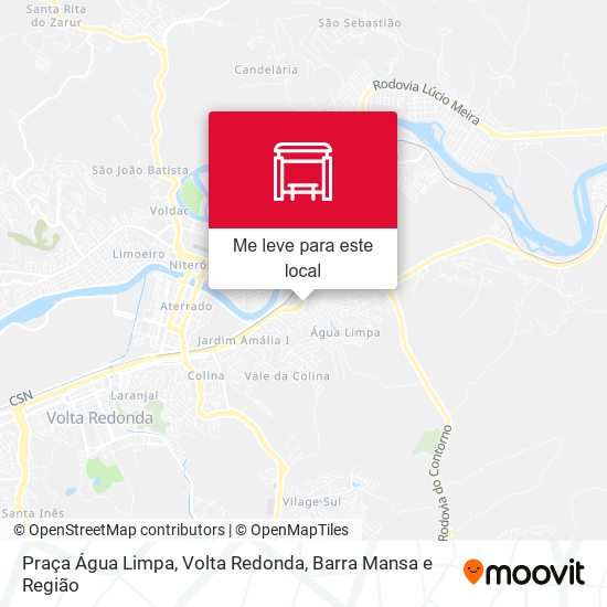 Praça Água Limpa mapa
