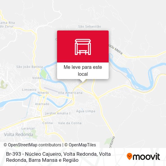 Br-393 - Núcleo Cajueiro, Volta Redonda mapa