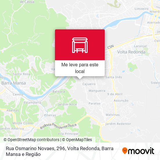 Rua Osmarino Novaes, 296 mapa