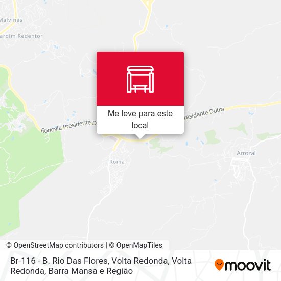 Br-116 - B. Rio Das Flores, Volta Redonda mapa