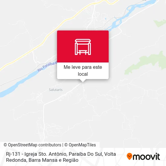 Rj-131 - Igreja Sto. Antônio, Paraíba Do Sul mapa