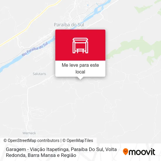 Garagem - Viação Itapetinga, Paraíba Do Sul mapa