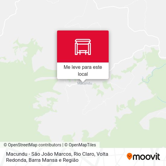 Macundu - São João Marcos, Rio Claro mapa