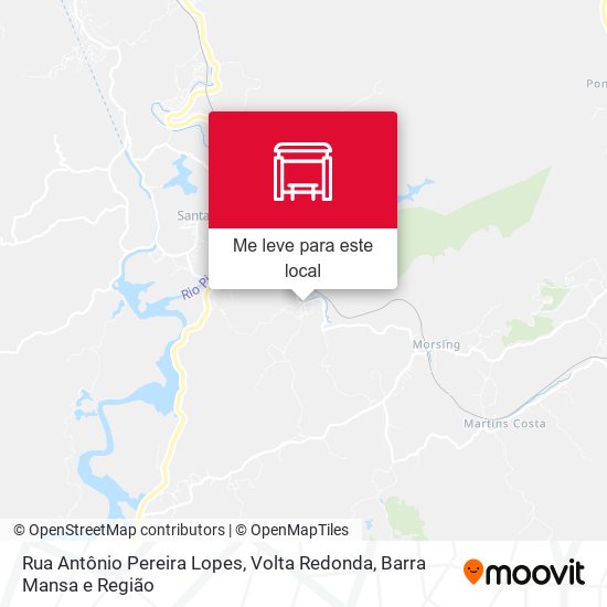 Rua Antônio Pereira Lopes mapa