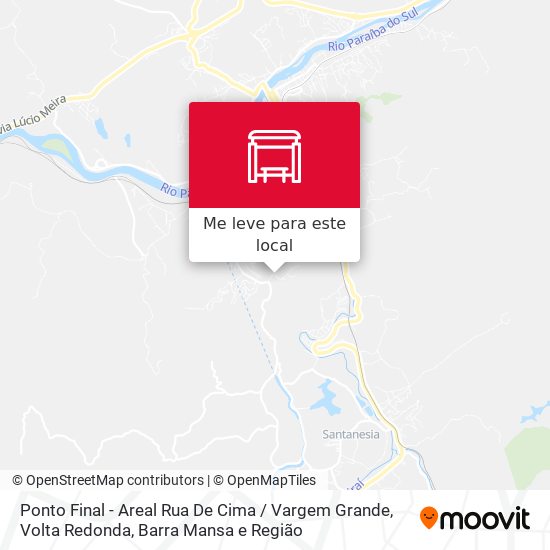 Ponto Final - Areal Rua De Cima / Vargem Grande mapa