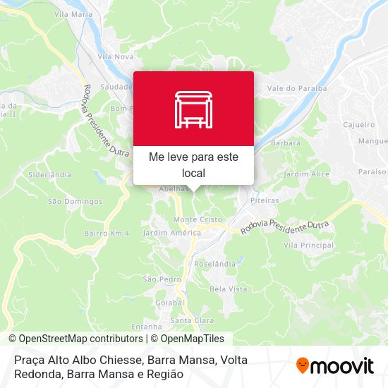 Praça Alto Albo Chiesse, Barra Mansa mapa