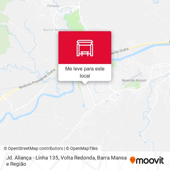 Jd. Aliança - Linha 135 mapa