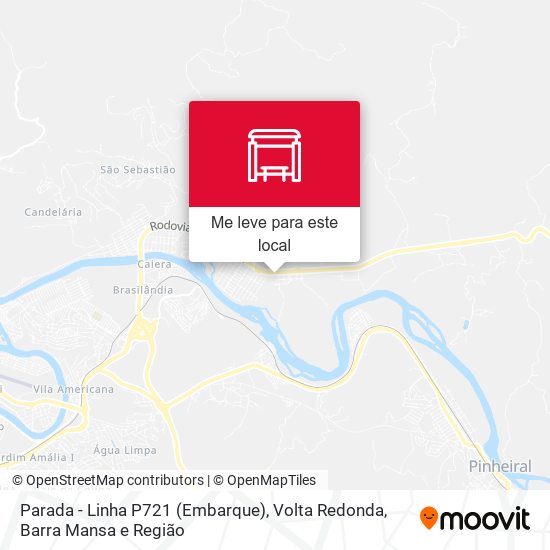 Parada - Linha P721 (Embarque) mapa