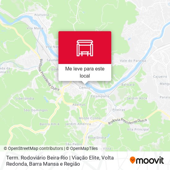 Term. Rodoviário Beira-Rio | Viação Elite mapa