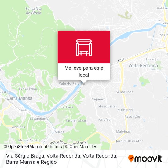 Via Sérgio Braga, Volta Redonda mapa