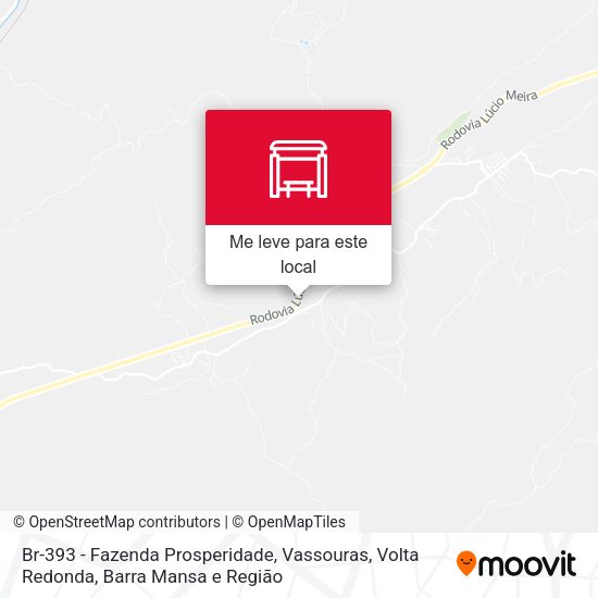 Br-393 - Fazenda Prosperidade, Vassouras mapa
