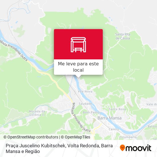 Praça Juscelino Kubitschek mapa