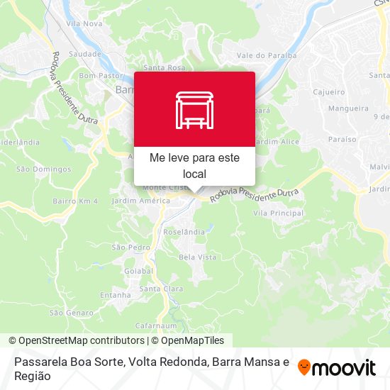 Passarela Boa Sorte mapa