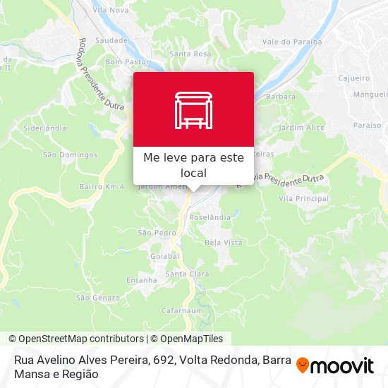 Rua Avelino Alves Pereira, 692 mapa