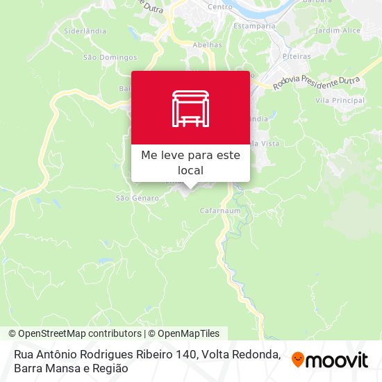 Rua Antônio Rodrigues Ribeiro 140 mapa