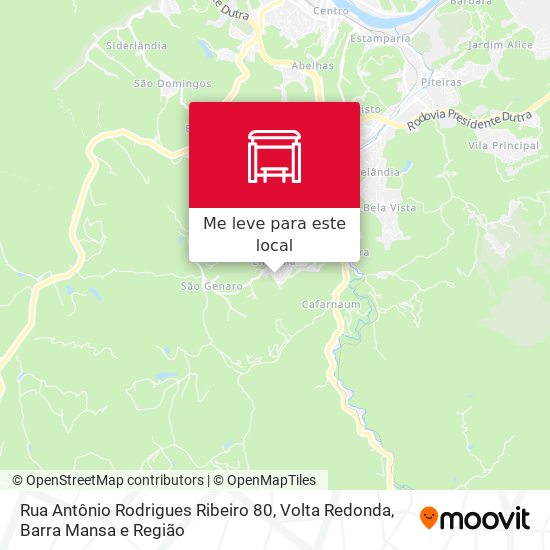 Rua Antônio Rodrigues Ribeiro 80 mapa