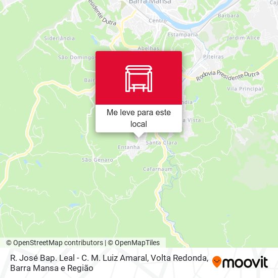 R. José Bap. Leal - C. M. Luiz Amaral mapa