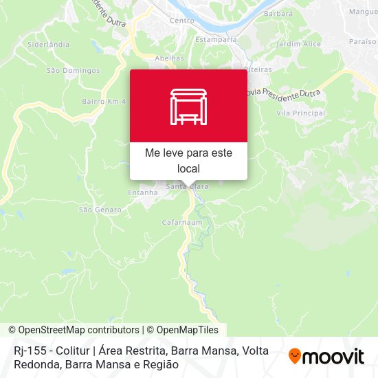 Rj-155 - Colitur | Área Restrita, Barra Mansa mapa