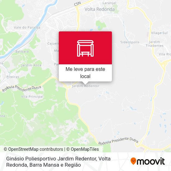 Ginásio Poliesportivo Jardim Redentor mapa