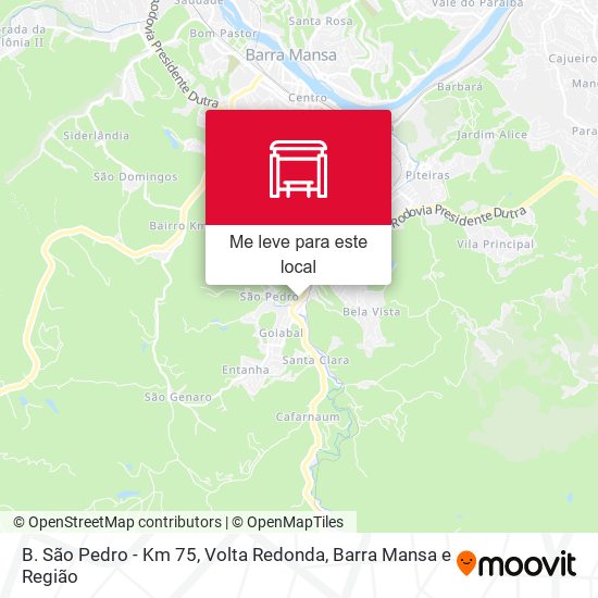 B. São Pedro - Km 75 mapa