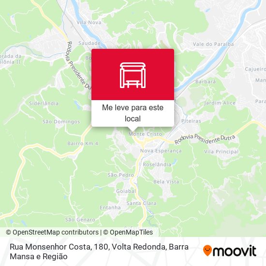 Rua Monsenhor Costa, 180 mapa