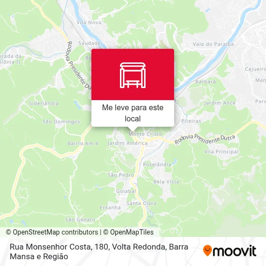 Rua Monsenhor Costa, 180 mapa