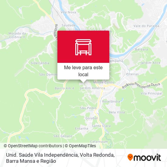 Unid. Saúde Vila Independência mapa