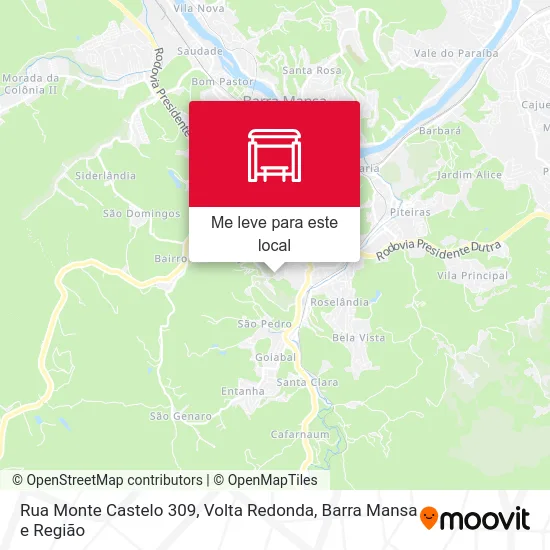 Rua Monte Castelo 309 mapa