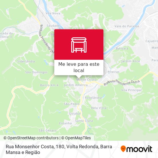 Rua Monsenhor Costa, 180 mapa