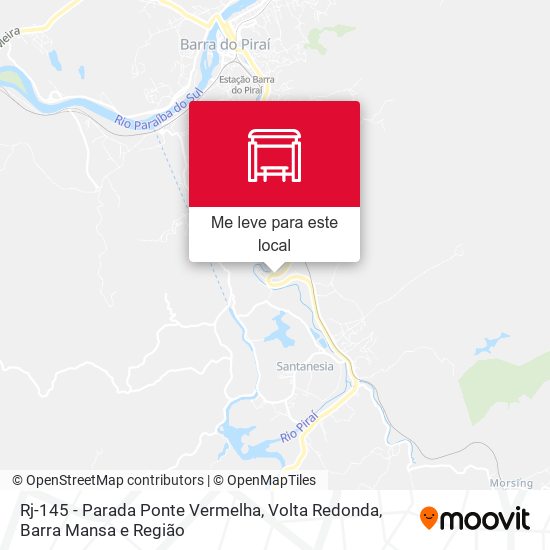 Rj-145 - Parada Ponte Vermelha mapa