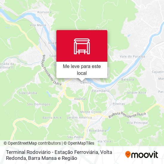 Terminal Rodoviário - Estação Ferroviária mapa