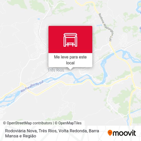 Rodoviária Nova, Três Rios mapa